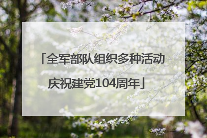 全军部队组织多种活动庆祝建党104周年