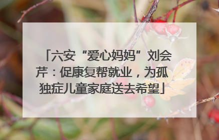 六安“爱心妈妈”刘会芹：促康复帮就业，为孤独症儿童家庭送去希望