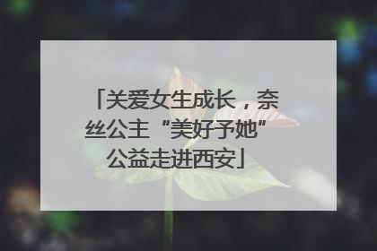 关爱女生成长，奈丝公主“美好予她”公益走进西安