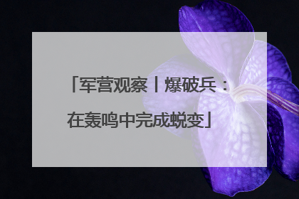 军营观察丨爆破兵：在轰鸣中完成蜕变