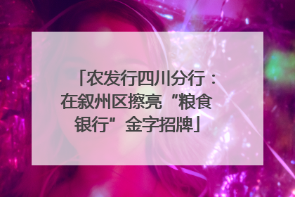 农发行四川分行：在叙州区擦亮“粮食银行”金字招牌