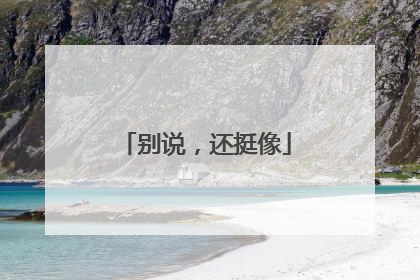别说，还挺像