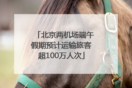 北京两机场端午假期预计运输旅客超100万人次