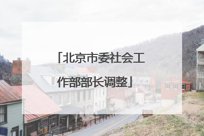 北京市委社会工作部部长调整