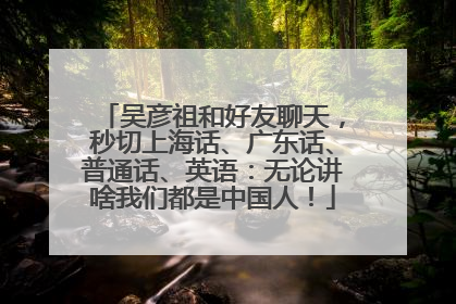 吴彦祖和好友聊天，秒切上海话、广东话、普通话、英语：无论讲啥我们都是中国人！