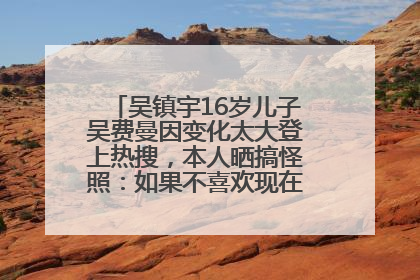 吴镇宇16岁儿子吴费曼因变化太大登上热搜，本人晒搞怪照：如果不喜欢现在的我可以离开