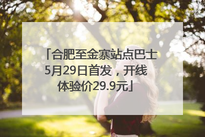 合肥至金寨站点巴士5月29日首发，开线体验价29.9元