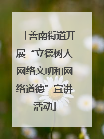 善南街道开展“立德树人网络文明和网络道德”宣讲活动