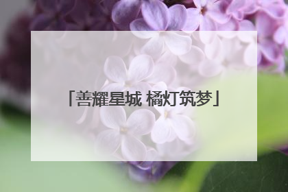 善耀星城 橘灯筑梦