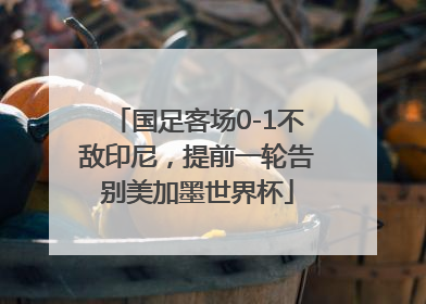 国足客场0-1不敌印尼，提前一轮告别美加墨世界杯