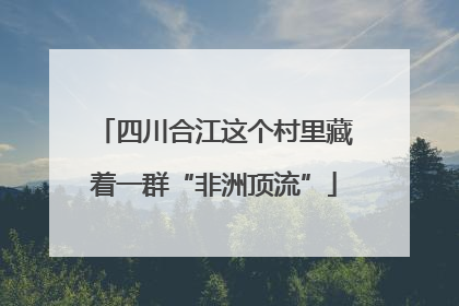 四川合江这个村里藏着一群“非洲顶流”