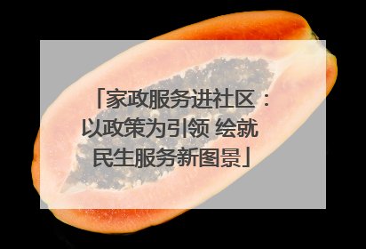 家政服务进社区：以政策为引领 绘就民生服务新图景