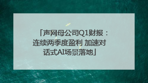 声网母公司Q1财报：连续两季度盈利 加速对话式AI场景落地