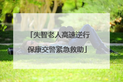 失智老人高速逆行 保康交警紧急救助