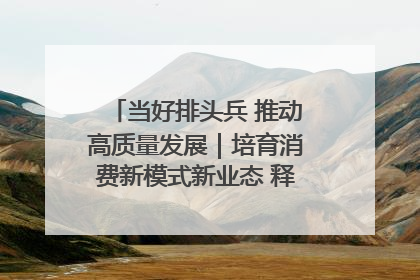 当好排头兵 推动高质量发展｜培育消费新模式新业态 释放经济增长新动能
