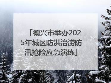德兴市举办2025年城区防洪治涝防汛抢险应急演练
