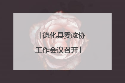 德化县委政协工作会议召开