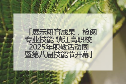 展示职育成果，检阅专业技能 镇江高职校2025年职教活动周暨第八届技能节开幕