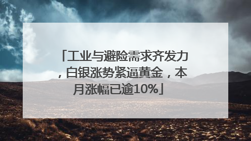 工业与避险需求齐发力，白银涨势紧逼黄金，本月涨幅已逾10%