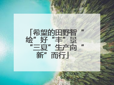 希望的田野智“绘”好“丰”景 “三夏”生产向“新”而行