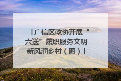 广信区政协开展“六送”履职服务文明新风润乡村（图）