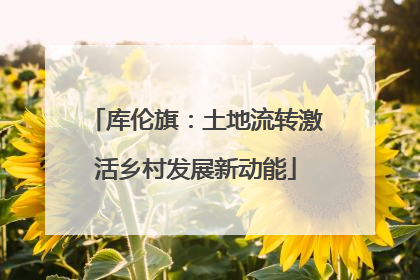 库伦旗：土地流转激活乡村发展新动能