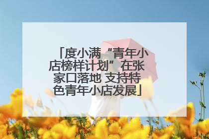 度小满“青年小店榜样计划”在张家口落地 支持特色青年小店发展