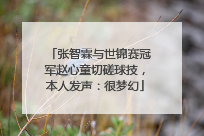 张智霖与世锦赛冠军赵心童切磋球技，本人发声：很梦幻