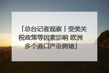 总台记者观察丨受美关税政策等因素影响 欧洲多个港口严重拥堵