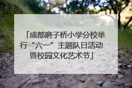 成都磨子桥小学分校举行“六一”主题队日活动暨校园文化艺术节