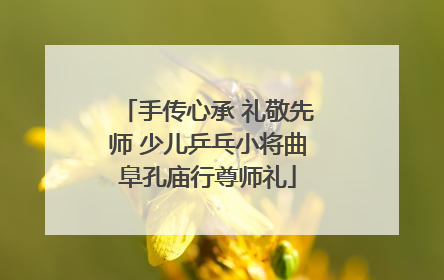 手传心承 礼敬先师 少儿乒乓小将曲阜孔庙行尊师礼