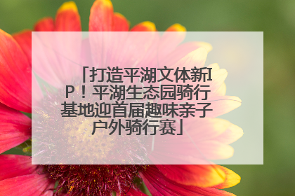 打造平湖文体新IP！平湖生态园骑行基地迎首届趣味亲子户外骑行赛