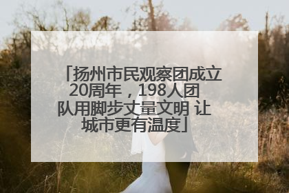 扬州市民观察团成立20周年，198人团队用脚步丈量文明 让城市更有温度