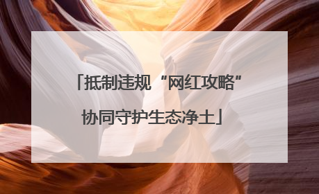 抵制违规“网红攻略” 协同守护生态净土