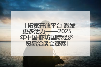 拓宽开放平台 激发更多活力——2025年中国·廊坊国际经济贸易洽谈会观察