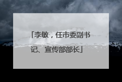 李敏，任市委副书记、宣传部部长