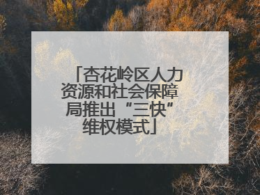 杏花岭区人力资源和社会保障局推出“三快”维权模式