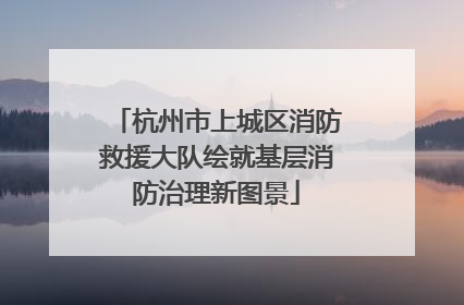 杭州市上城区消防救援大队绘就基层消防治理新图景