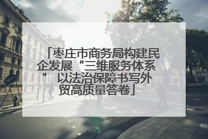枣庄市商务局构建民企发展“三维服务体系” 以法治保障书写外贸高质量答卷