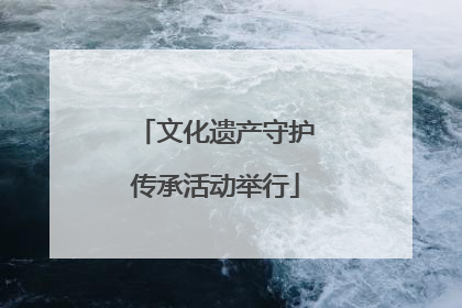 文化遗产守护传承活动举行