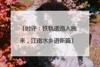 时评：铁轨逶迤入画来，江南水乡谱新篇
