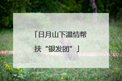 日月山下温情帮扶“银发团”
