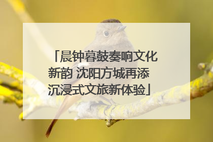 晨钟暮鼓奏响文化新韵 沈阳方城再添沉浸式文旅新体验