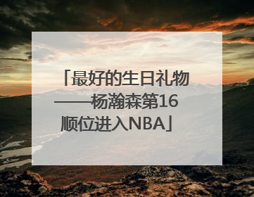 最好的生日礼物——杨瀚森第16顺位进入NBA