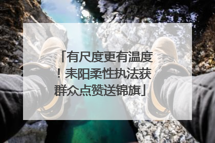 有尺度更有温度！耒阳柔性执法获群众点赞送锦旗