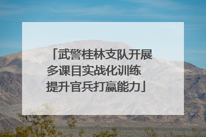 武警桂林支队开展多课目实战化训练 提升官兵打赢能力