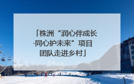 株洲“润心伴成长·同心护未来”项目团队走进乡村