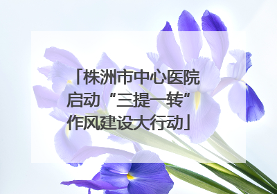 株洲市中心医院启动“三提一转”作风建设大行动