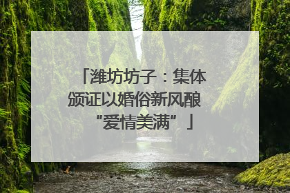 潍坊坊子：集体颁证以婚俗新风酿“爱情美满”