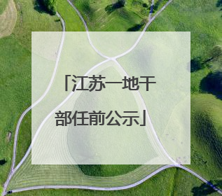 江苏一地干部任前公示